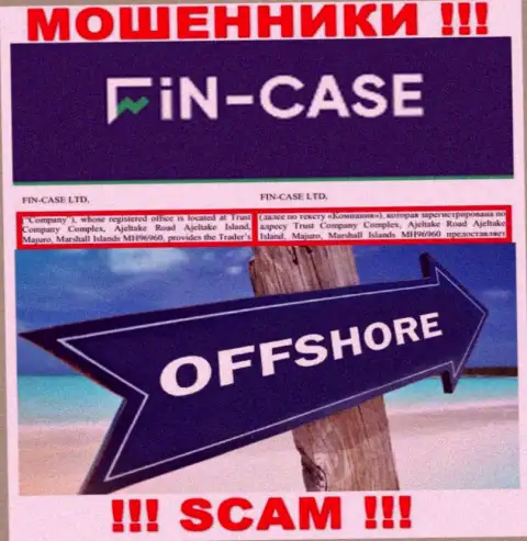 FinCase - это ШУЛЕРА !!! Засели в офшоре по адресу - Trust Company Complex, Ajeltake Road Ajeltake Island, Majuro, Marshall Islands MH96960 и воруют финансовые вложения своих клиентов