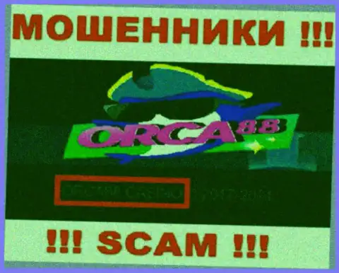 ORCA88 CASINO владеет компанией Орка 88 - МОШЕННИКИ !!!