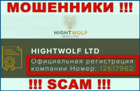 Наличие регистрационного номера у Hight Wolf (12617962) не говорит о том что контора добропорядочная