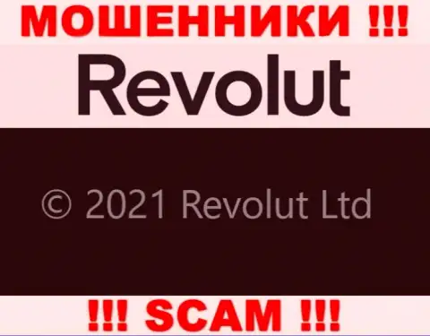 Юр. лицо Revolut - это Revolut Limited, такую информацию расположили мошенники у себя на веб-портале