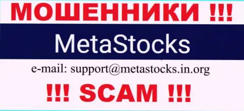 Адрес электронного ящика для связи с мошенниками MetaStocks