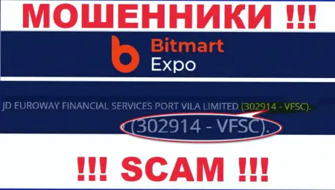 302914 - VFSC - это рег. номер Bitmart Expo, который размещен на официальном сервисе компании