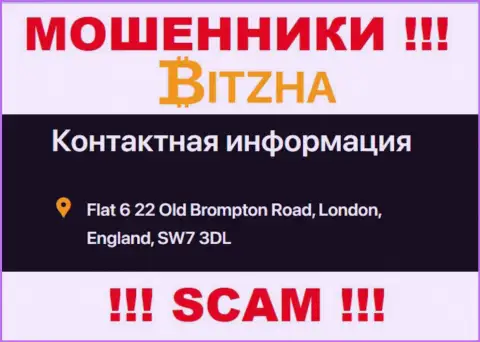 Доверять сведениям, что Bitzha24 засветили на своем сайте, относительно адреса регистрации, не стоит