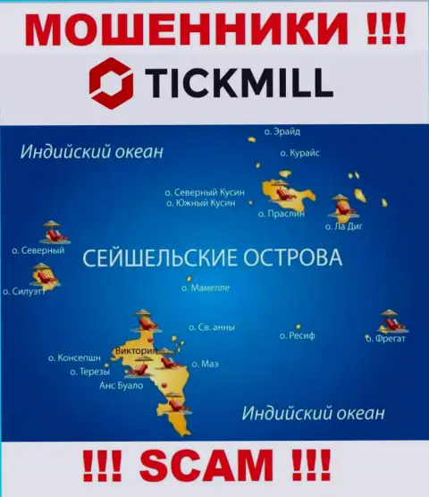 С конторой Tickmill Com довольно опасно работать, место регистрации на территории Republic of Seychelles