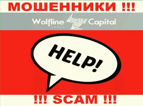 WolflineCapital развели на финансовые вложения - напишите жалобу, вам попытаются посодействовать