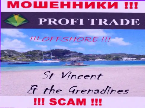 Находится контора ПрофиТрейд в оффшоре на территории - Сент-Винсент и Гренадины, МОШЕННИКИ !!!