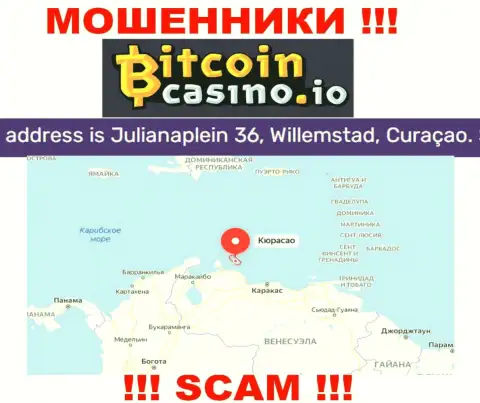 Будьте осторожны - контора BitcoinСasino Io скрылась в оффшоре по адресу - Julianaplein 36, Willemstad, Curacao и кидает лохов