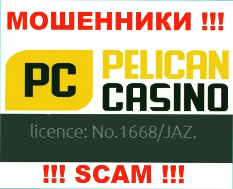 Хотя PelicanCasino Games и указали свою лицензию на сайте, они все равно МОШЕННИКИ !!!