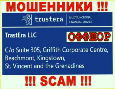 Suite 305, Griffith Corporate Centre, Beachmont, Kingstown, St. Vincent and the Grenadines - оффшорный официальный адрес жуликов Trustera Global, представленный на их веб-портале, БУДЬТЕ ОЧЕНЬ ВНИМАТЕЛЬНЫ !!!