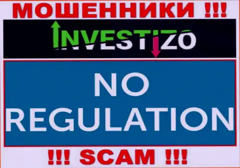 У организации Investizo не имеется регулятора - internet ворюги беспрепятственно облапошивают доверчивых людей