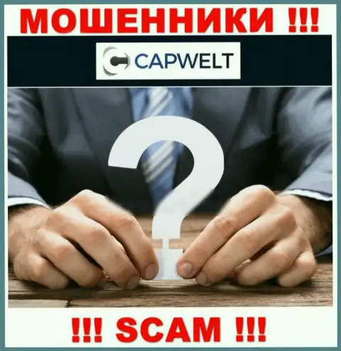 Мошенники CapWelt Com не желают, чтоб хоть кто-то узнал, кто конкретно управляет конторой
