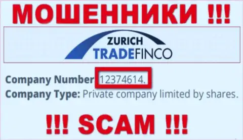 12374614 - это рег. номер ZurichTradeFinco, который расположен на официальном информационном сервисе конторы