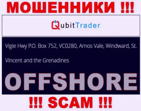 Vigie Hwy P.O. Box 752, VC0280, Arnos Vale, Windward, St. Vincent and the Grenadines - это юридический адрес организации Qubit Trader, находящийся в оффшорной зоне