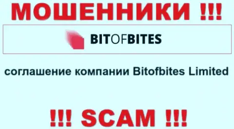 Юр лицом, владеющим internet ворюгами БитОфБитес, является Bitofbites Limited