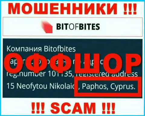 Bit Of Bites - это internet-жулики, их адрес регистрации на территории Cyprus