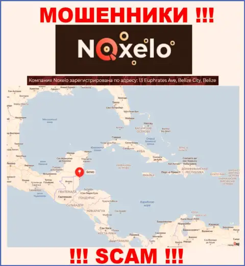 МОШЕННИКИ Noxelo прикарманивают депозиты клиентов, находясь в офшорной зоне по следующему адресу 13 Euphrates Ave, Belize City, Belize