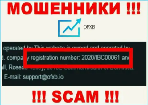 Номер регистрации, который присвоен конторе OFXB - 2020/IBC00061