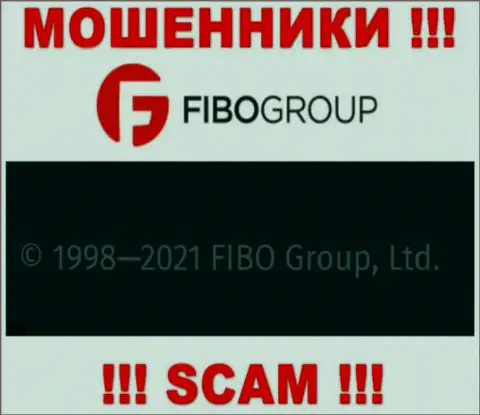 На официальном сайте FIBOGroup мошенники указали, что ими владеет FIBO Group Ltd
