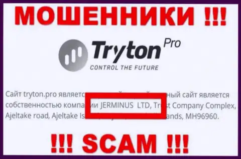 Информация об юридическом лице Tryton Pro - им является контора Jerminus LTD