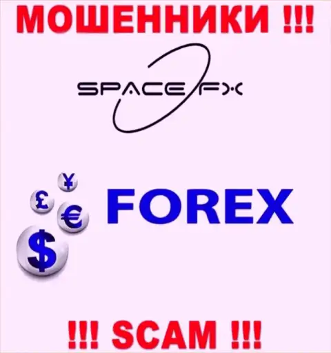 Space FX - это подозрительная компания, вид деятельности которой - Форекс