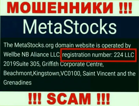 Рег. номер компании MetaStocks Org - 224 LLC 2019