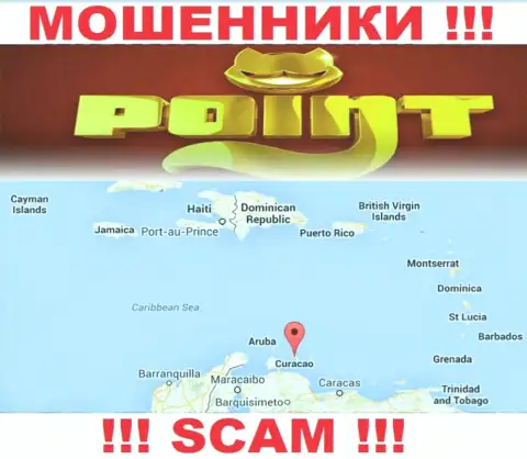 Контора Поинт Лото зарегистрирована довольно-таки далеко от обманутых ими клиентов на территории Curacao
