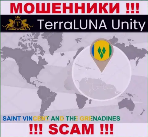 Юридическое место регистрации мошенников TerraLuna Unity - Saint Vincent and the Grenadines