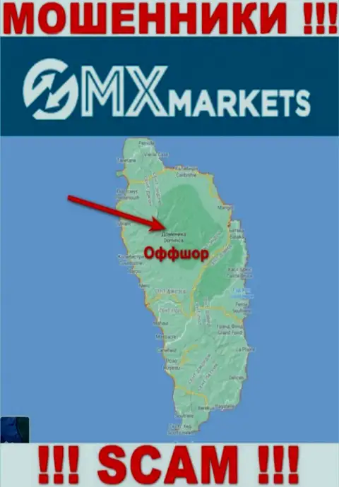 Не верьте internet обманщикам GMXMarkets, потому что они базируются в оффшоре: Dominica