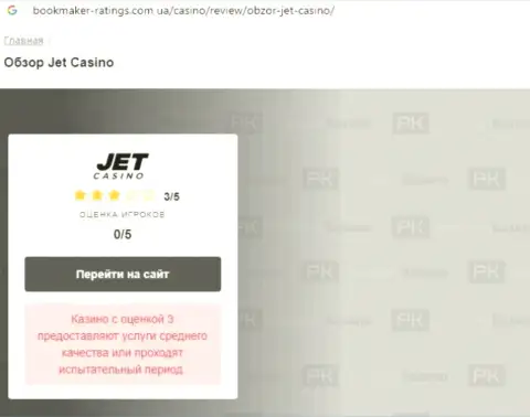 Статья с реальным обзором мошеннических деяний JetCasino