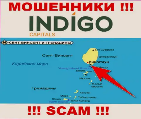 Мошенники Indigo Capitals базируются на территории - Kingstown, St Vincent and the Grenadines