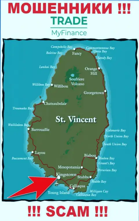 Юридическое место регистрации мошенников Монайкса Лтд - Kingstown, Saint Vincent and the Grenadines