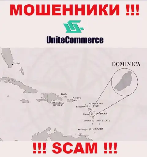 UniteCommerce World расположились в оффшоре, на территории - Содружества Доминики