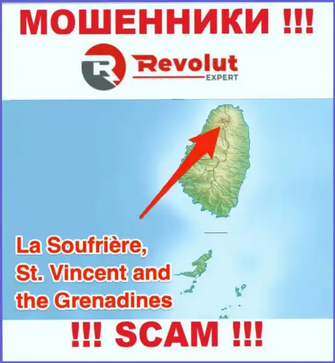 Контора Revolut Expert - мошенники, обосновались на территории St. Vincent and the Grenadines, а это оффшорная зона