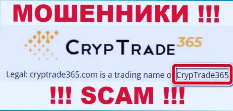 Юридическое лицо Cryp Trade 365 - это CrypTrade365, именно такую инфу представили лохотронщики у себя на онлайн-ресурсе