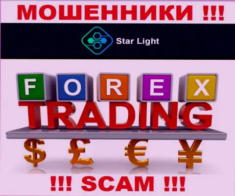 Не вводите финансовые средства в StarLight24 Net, тип деятельности которых - Форекс