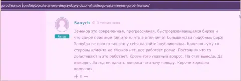Отзыв реально существующего игрока организации Зинейра, позаимствованный с портала gorodfinansov com