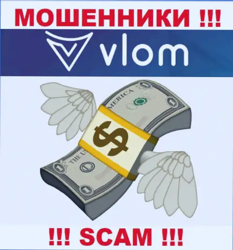 Дилинговая контора Vlom работает только на ввод финансовых активов, с ними вы ничего не сумеете заработать