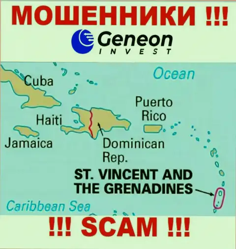 ГенеонИнвест находятся на территории - St. Vincent and the Grenadines, избегайте сотрудничества с ними