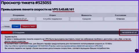 Хостер-провайдер заявил, что VPS сервера, где хостится интернет-портал Фридом-Финанс.Про лимитирован в доступе