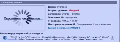 Возраст домена ФОРЕКС дилингового центра Сварга, согласно справочной инфы, полученной на интернет-сайте довериевсети рф